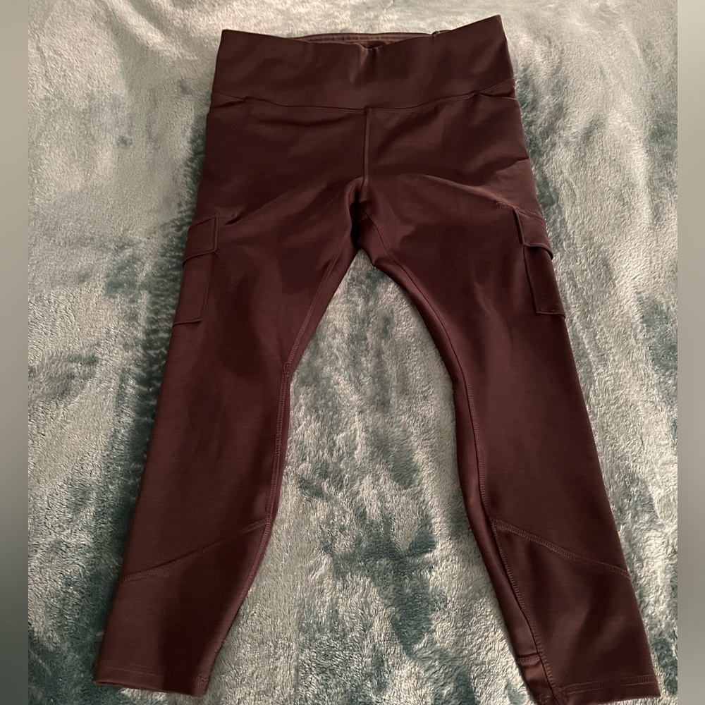 Pewter cargo leggings. Size Large